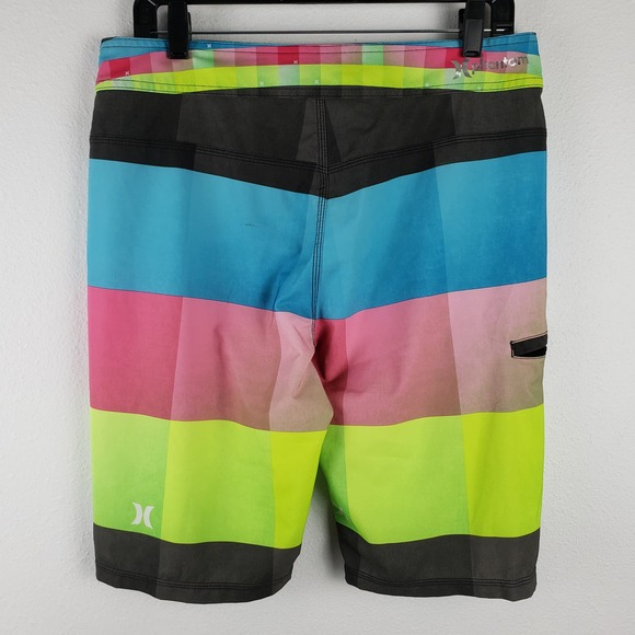 Hurley Men's 30 Phantom Kingsroad Board Shorts Neon Colorblock Unlined‎ Swimwear - Picture 5 of 9
